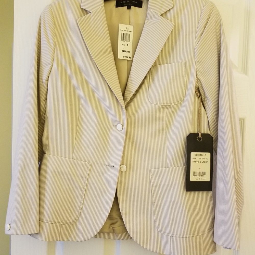 Rag and bone seersucker blazer NWT